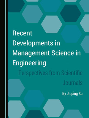 cover image of Recent Developments in Management Science in Engineering